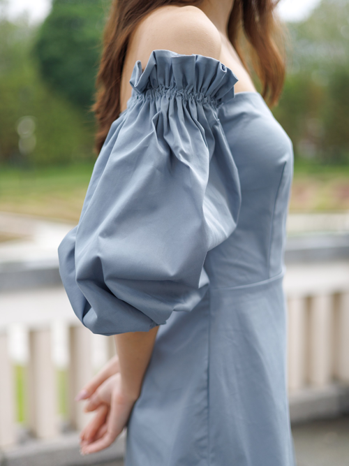 Платье Celesta из хлопка голубое