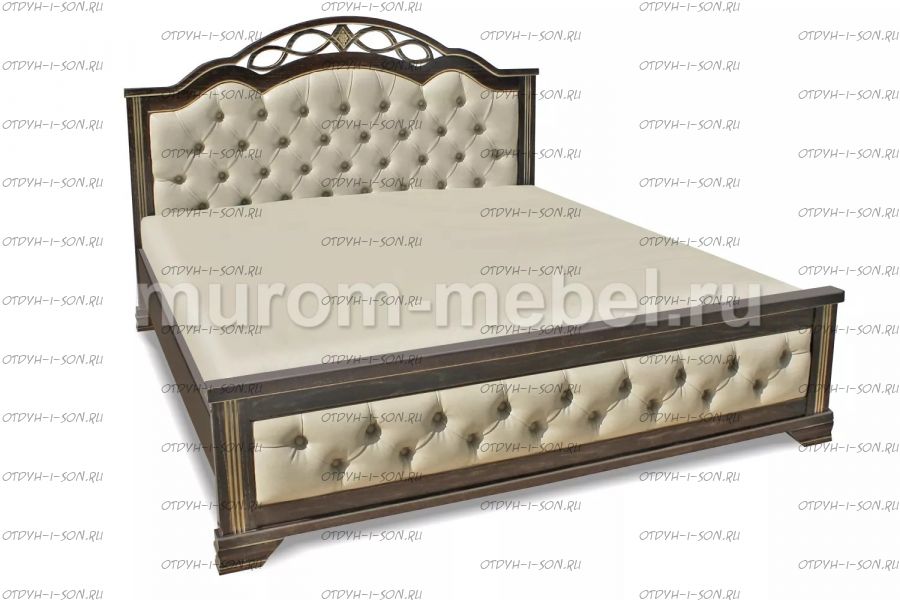 Кровать Камила с каретной стяжкой