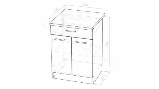 Кухонный гарнитур Кира мега прайм 2000х1500 мм