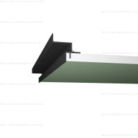 Теневой профиль для потолка Gips-BP30 черный срез