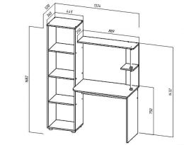 Компьютерный стол Юниор 2 , 1334*1682*520 мм