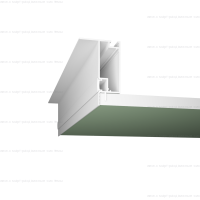 Теневой профиль для потолка Gips-BP80 срез белый +ЭР1