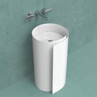 Напольная раковина Flaminia Monoroll Standing Basin To Wall 44х44 схема 1