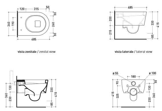 Подвесной унитаз Flaminia Mini Link Wall Hung WC ФОТО