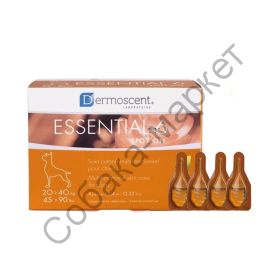 Средство по уходу за кожей для собак Dermoscent Essential 6 spot-on вес 20-40 кг 4 пипетки x 2,4 мл