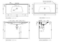 Раковина Flaminia Bloom 120 Wall Hung - For Furniture Console 122х51,5 схема 5