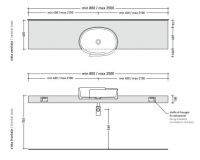 Столешница под раковину Flaminia Roll 40х80-250 F6RL56S схема 2