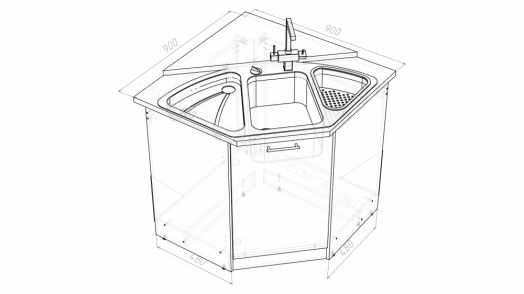 Кухонный гарнитур Лира оптима 1500х1800 мм