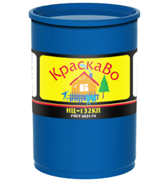 Эмаль КраскаВо Люкс НЦ-132П Голубая 18кг для Окраски Деревянных и Металлических Поверхностях