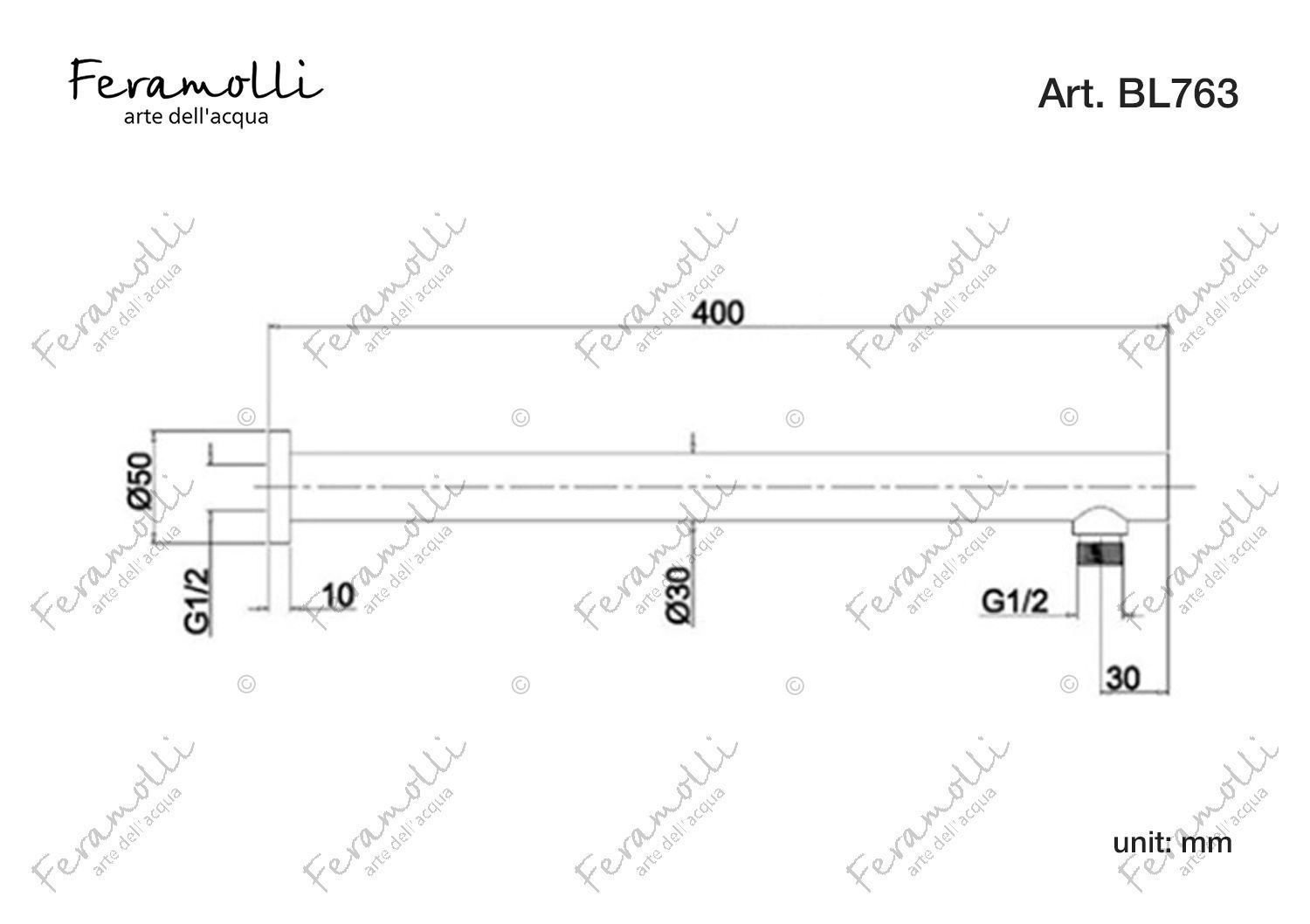 Настенный кронштейн Feramolli BL763, черный схема 2