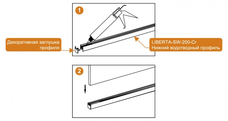 Душевая перегородка CEZARES LIBERTA-L-2-110 схема 4