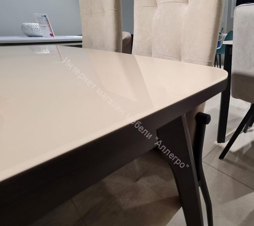 Стол DikLine М15 венге/стекло бежевое optiwhite