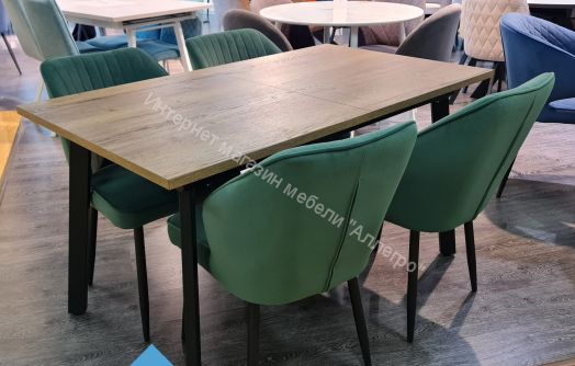 Стул DikLine 222М микровелюр Z39 авокадо, ножки черные