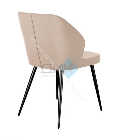 Стул DikLine 222М микровелюр B03 BEIGE, ножки черные