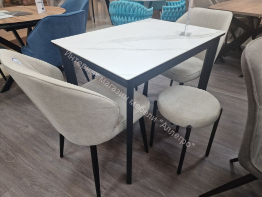 Стул DikLine 222М микровелюр B03 BEIGE, ножки черные