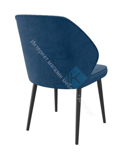 Стул DikLine 222М микровелюр B8 BLUE, ножки черные