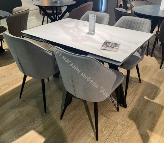 Стул DikLine 222М микровелюр B22 GREY, ножки черные