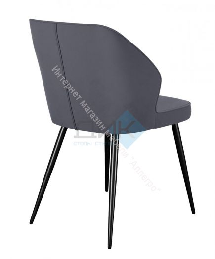 Стул DikLine 222М микровелюр B28 ANTRACITE, ножки черные