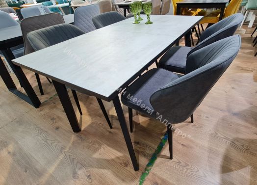 Стул DikLine 222М микровелюр B28 ANTRACITE, ножки черные