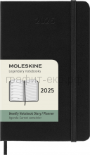 Книжка зап.Moleskine Pocket Classic еженедельник черный WKNT DHB12WN2