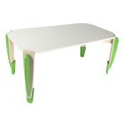 Стол растущий, штабелируемый "Эдди" с прямоугольной столешницей на 10 мест (Зелёный)