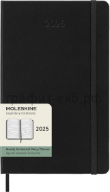 Книжка зап.Moleskine Large Classic еженедельник горизонт.черный WKLY DHB12WH3