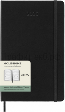 Книжка зап.Moleskine Large Classic еженедельник горизонт.черный WKLY DHB12WH3