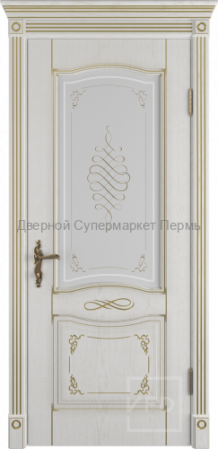 Vesta Экошпон со стеклом , дверь с патиной
