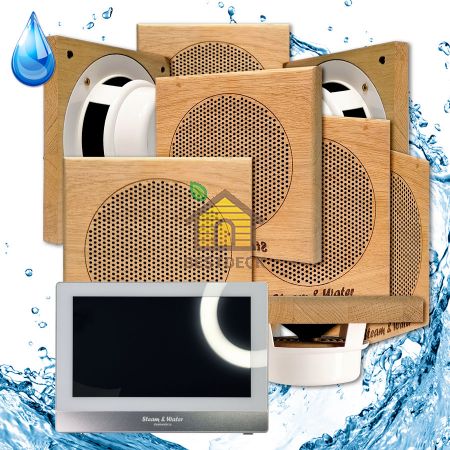 Комплект домашней акустической системы с караоке-усилителем Steam & Water SOUND SAUNA S8