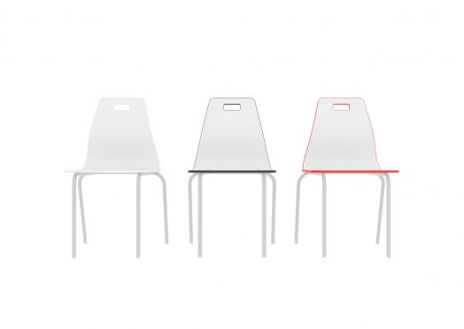 Стул ученический штабелируемый СТ-01 (Белый, белая кромка)