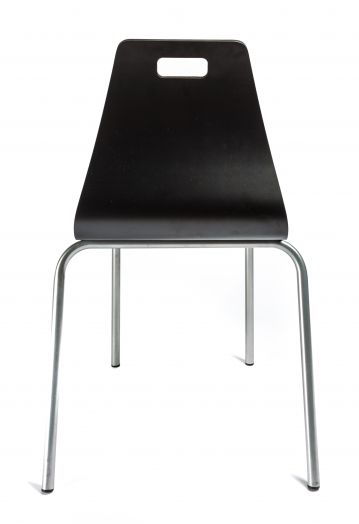 Стул ученический штабелируемый СТ-01 (Чёрный, красная кромка)