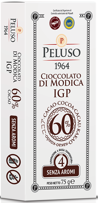 Шоколад из Модики 60% Peluso 1964 75 г, Cioccolato di Modica IGP 60% 75 g