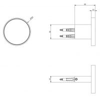 Настенный крючок для полотенец Gessi Origini Accessories 66521 схема 2