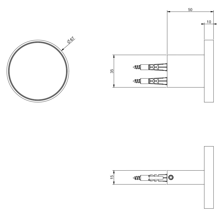 Настенный крючок для полотенец Gessi Origini Accessories 66521 схема 2