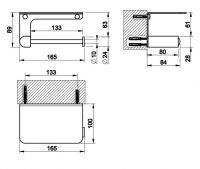 Бумагодержатель с крышкой Gessi Rilievo 59449 схема 2