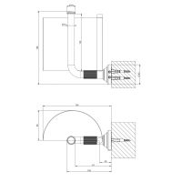 Настенный держатель туалетной бумаги c крышкой Gessi Venti20 Accessories 65449 схема 2