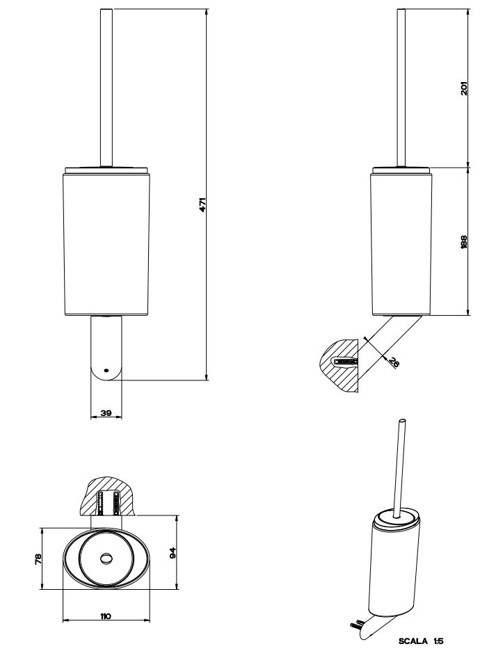 Gessi Ovale Ёршик 25620 схема 2