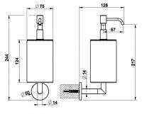 Черный диспенсер для жидкого мыла Gessi Anello 63714 схема 2