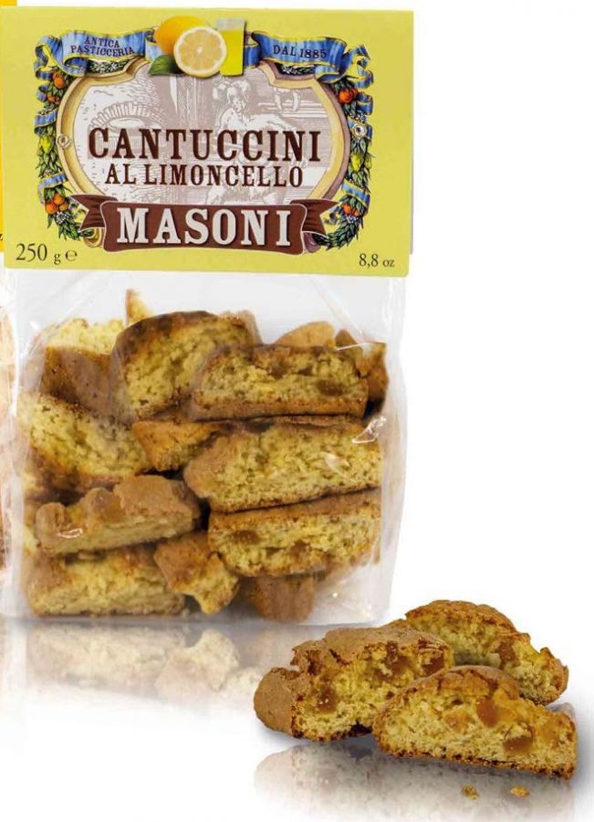 Печенье Кантуччини Лимончелло Masoni, 250 г; Cantuccini Limoncello  250 g