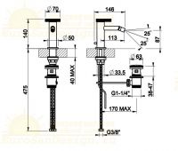 Смеситель для биде Gessi Anello 63307 схема 2