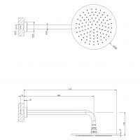 Душевая головка настенная Gessi Origini 66148 схема 2