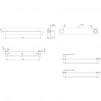 Полотенцедержатель на стекло 60 см Gessi Origini Accessories 66515 схема 2