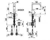Смеситель для раковины Gessi Sensor Taps 30511 схема 2