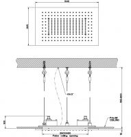 Тропический душ Gessi Minimali 50х30 см 57805+57006 схема 2