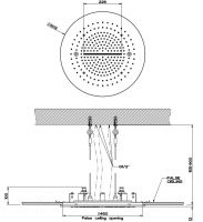 Тропический душ Gessi Inciso Wellnes 50 см 57909+57975 схема 2