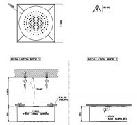 Тропический душ Gessi Inciso Wellnes 39,2 см 57603+57018 схема 2