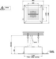 Тропический душ Gessi Afilo 39,2 см 57305+57004 схема 2