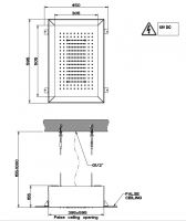 Тропический душ Gessi Afilo 59,2х39,2 см 57401+57006 схема 2