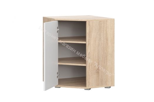 Комод угловой КД-5 FUN Белый/Дуб Сонома