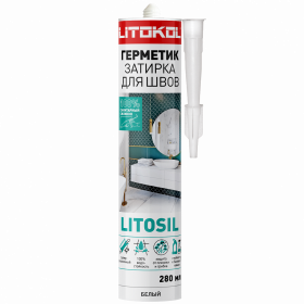 Герметик Затирка для Швов Litokol Litosil 280мл, Серый, Силиконовый, Кислотного Отверждения.